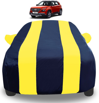 Auto Hub Car Cover For Hyundai Venue (With Mirror Pockets)(Yellow)
