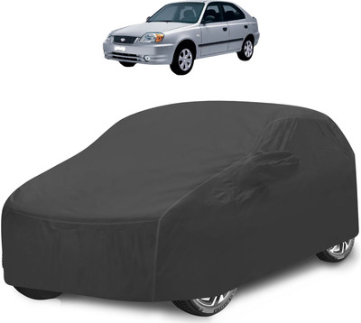 Caronix Car Cover For Hyundai Accent (With Mirror Pockets)(Grey)