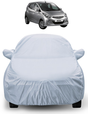 MOCKHE Car Cover For Hyundai Eon (With Mirror Pockets)(Silver)