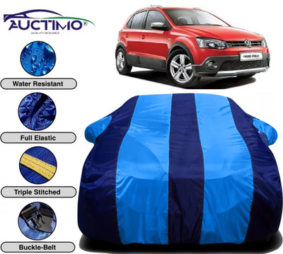 AUCTIMO Car Cover For Volkswagen Polo Cross (With Mirror Pockets)(Multicolor)