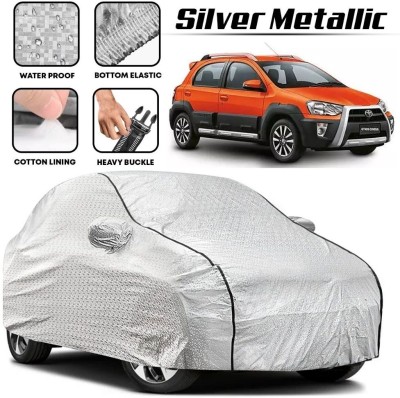 brandroofz Car Cover For Toyota Etios Cross, Etios Cross 1.5L V, Universal For Car (With Mirror Pockets)(Silver, For 2008, 2009, 2010, 2011, 2012, 2013, 2014, 2015, 2016, 2017, 2018, 2019, 2020, 2021, 2022, 2023 Models)