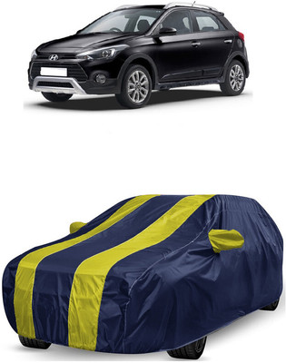 ANTOFY Car Cover For Hyundai i20 Active 1.2 SX with AVN (With Mirror Pockets)(Yellow, Blue)