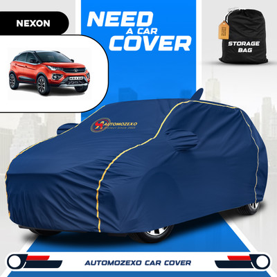 AUTOMOZEXO Car Cover For Tata Nexon, Nexon 1.2 Revotron XE, Nexon 1.2 Revotron XM, Nexon 1.2 Revotron XT (With Mirror Pockets)(Blue)