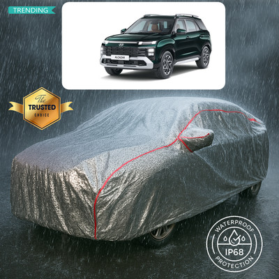 PAGORA Car Cover For Hyundai Alcazar (With Mirror Pockets)(Silver)