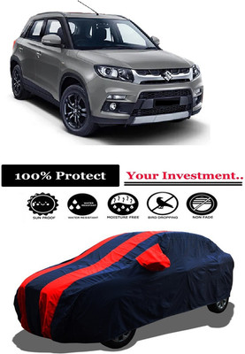 Amexride Car Cover For Maruti Suzuki Grand Vitara LDi Option (With Mirror Pockets)(Red)