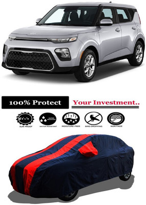Amexride Car Cover For Kia Soul (With Mirror Pockets)(Red)