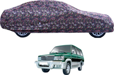 Auto Hub Car Cover For Toyota Qualis (With Mirror Pockets)(Green)