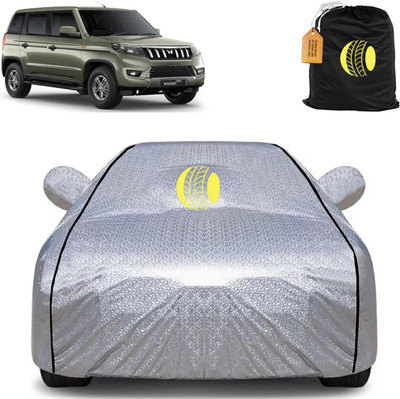 THE REAL ARV Car Cover For Mahindra Bolero, Bolero 2.5 Diesel, Bolero Camper GOLD 2WD BS3 Refresh, Bolero Neo, Bolero Power Plus LX Diesel (With Mirror Pockets)(Silver)