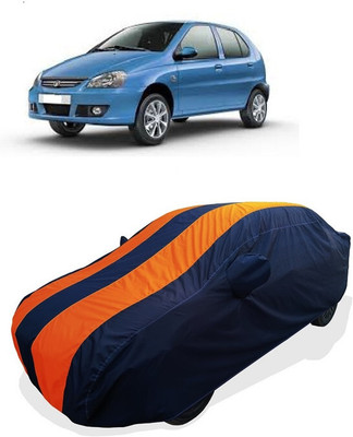 Coxtor Car Cover For Tata Indica V3 (With Mirror Pockets)(Orange)