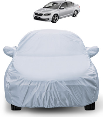 Auto Hub Car Cover For Skoda Octavia (With Mirror Pockets)(Silver)