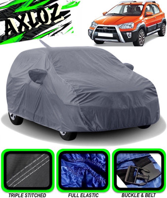 AXLOZ Car Cover For Toyota Etios Cross (With Mirror Pockets)(Grey)