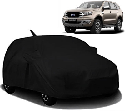 Swarish Car Cover For Ford Endeavour (With Mirror Pockets)(Black)