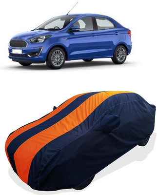 Coxtor Car Cover For Ford Figo Aspire Ambiente CNG (With Mirror Pockets)(Orange)