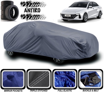 ANTIRO Car Cover For Hyundai Verna (With Mirror Pockets)(Multicolor)