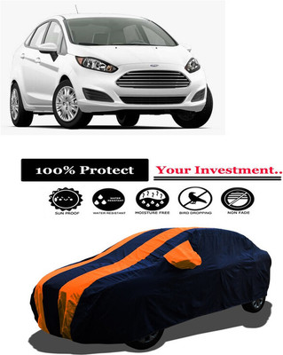 Amexride Car Cover For Ford Fiesta 1.6L (P) (With Mirror Pockets)(Orange)