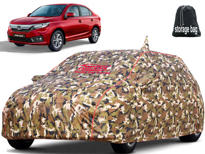 FAMEXON Car Cover For Honda Amaze (With Mirror Pockets)(Green)