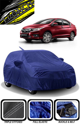 FRONCH Car Cover For Honda City ZX (With Mirror Pockets)(Blue)