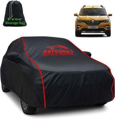autouniko Car Cover For Renault Triber (With Mirror Pockets)(Black)