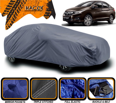 HACOX Car Cover For Honda City ZX (With Mirror Pockets)(Grey)