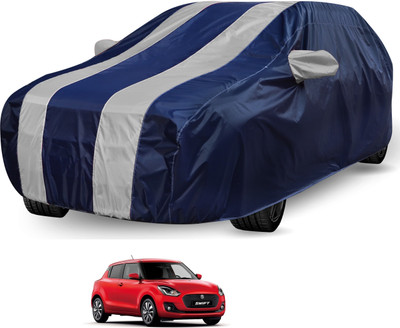 Auto Hub Car Cover For Maruti Suzuki Swift (With Mirror Pockets)(Blue, Silver)