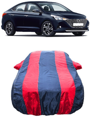 Wegather Car Cover For Hyundai Verna 1.5 ABS (With Mirror Pockets)(Red)