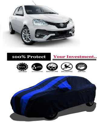 Amexride Car Cover For Toyota Platinum Etios 1.4 VD (With Mirror Pockets)(Multicolor)