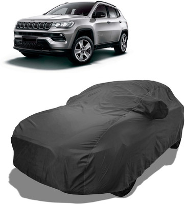 Coxtor Car Cover For Jeep Compass 1.4 Limited Petrol (With Mirror Pockets)(Grey)