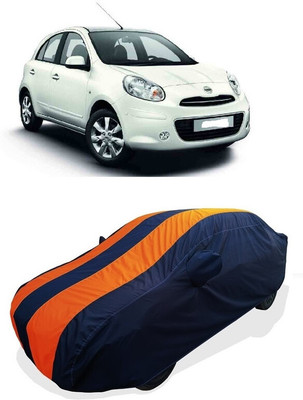 Coxtor Car Cover For Nissan Micra K9K (With Mirror Pockets)(Orange)