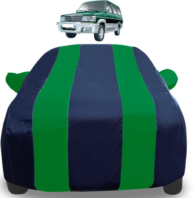Amanzo Car Cover For Toyota Qualis (With Mirror Pockets)(Green)
