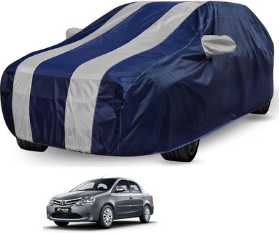 Auto Hub Car Cover For Toyota Etios (Without Mirror Pockets)(Black, Grey)