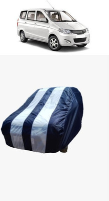 ATBROTHERS Car Cover For Chevrolet Enjoy (Without Mirror Pockets)(White, Blue)