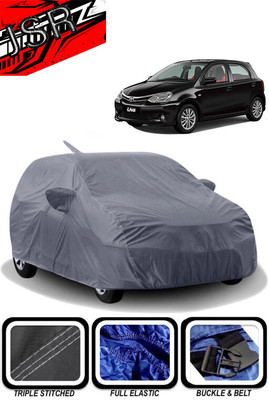 J S R Car Cover For Toyota Etios Liva (With Mirror Pockets)(Grey)