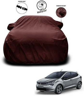 SEBONGO Car Cover For Tata Altroz (With Mirror Pockets)(Maroon)