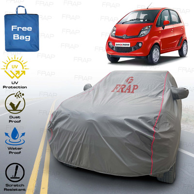 Frap Car Cover For Tata Nano, Nano Genx, Nano LX, Nano XE, Nano XT (With Mirror Pockets)(Grey, Red)