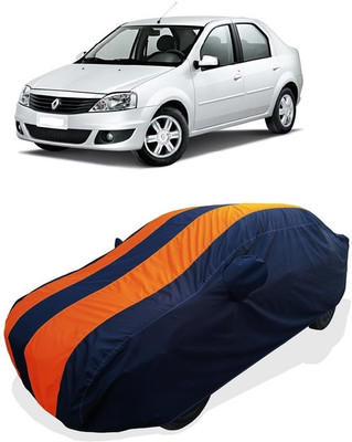 Coxtor Car Cover For Renault Logan 1.4 GLX Play (With Mirror Pockets)(Orange)