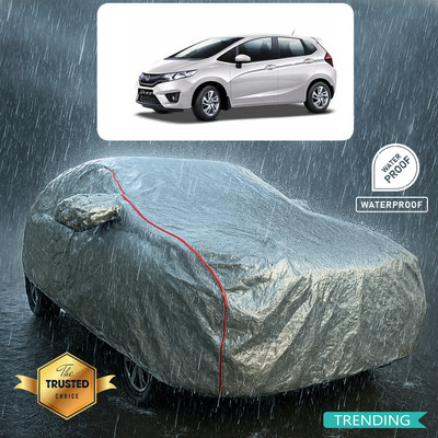 CODOKI Car Cover For Honda Jazz 1.2 E i VTEC (With Mirror Pockets)(Silver, Red)