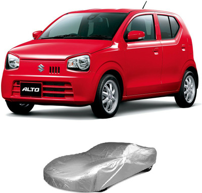 Techmaster Car Cover For Maruti Suzuki Alto (Without Mirror Pockets)(Silver)