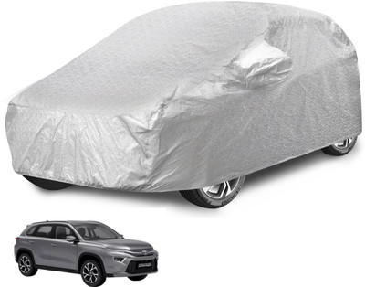 Auto Hub Car Cover For Toyota Hyryder (With Mirror Pockets)(Silver)