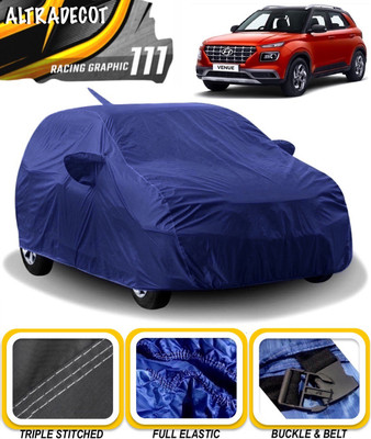 ALTRADECOT Car Cover For Hyundai Venue (With Mirror Pockets)(Blue)