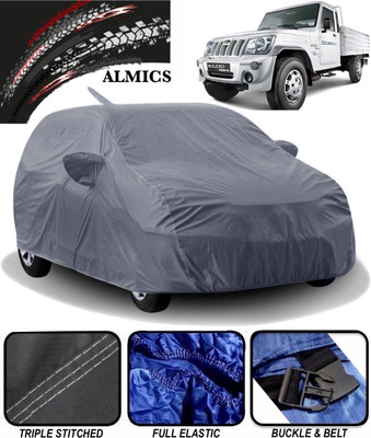 ALMICS Car Cover For Mahindra Bolero Camper 2WD PS BS3 (With Mirror Pockets)(Grey)