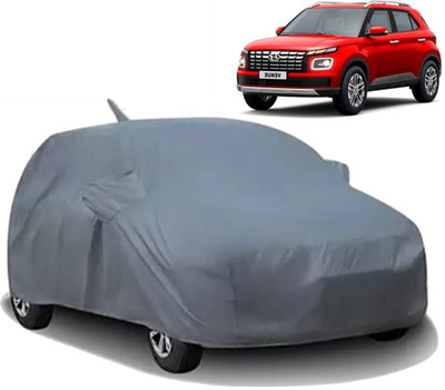 AXLOZ Car Cover For Hyundai Venue (With Mirror Pockets)(Grey)