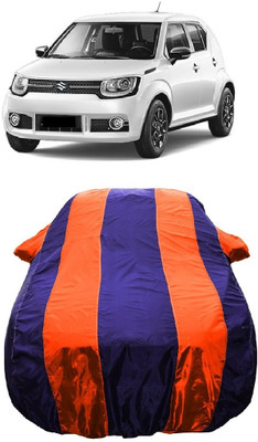 Wegather Car Cover For Maruti Suzuki Ignis 1.2 AMT Delta Petrol (With Mirror Pockets)(Orange)