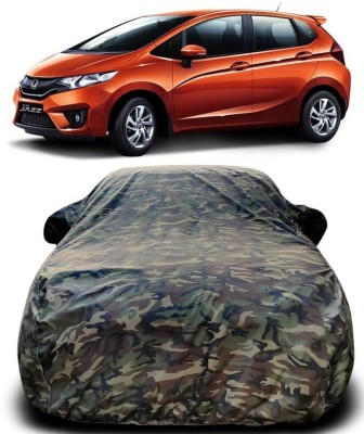 CFK Car Cover For Honda Jazz (With Mirror Pockets)(Green, For 2013 Models)