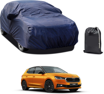 CODOKI Car Cover For Skoda Fabia (With Mirror Pockets)(Blue)