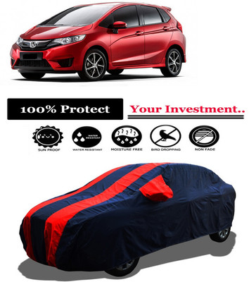 Amexride Car Cover For Honda Jazz 1.2 VX i VTEC (With Mirror Pockets)(Red)