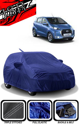 J S R Car Cover For Datsun Redi GO T Option (With Mirror Pockets)(Blue)