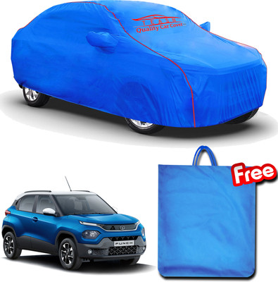 TEASN Car Cover For Tata Punch (With Mirror Pockets)(Blue, For 2016, 2017, 2018, 2019, 2020, 2021, 2022 Models)