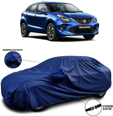 ANTHUB Car Cover For Maruti Suzuki Baleno (With Mirror Pockets)(Blue)