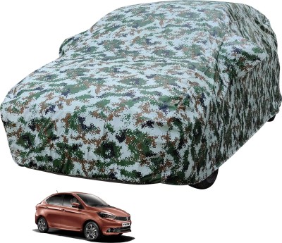 Auto Hub Car Cover For Tata Tigor (With Mirror Pockets)(Multicolor)