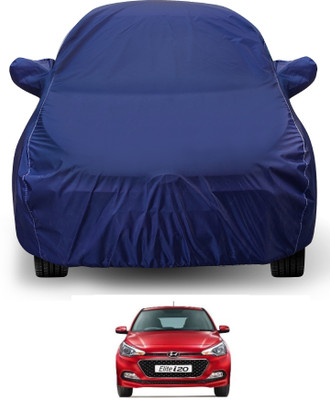 Auto Hub Car Cover For Hyundai Elite i20 (With Mirror Pockets)(Blue)